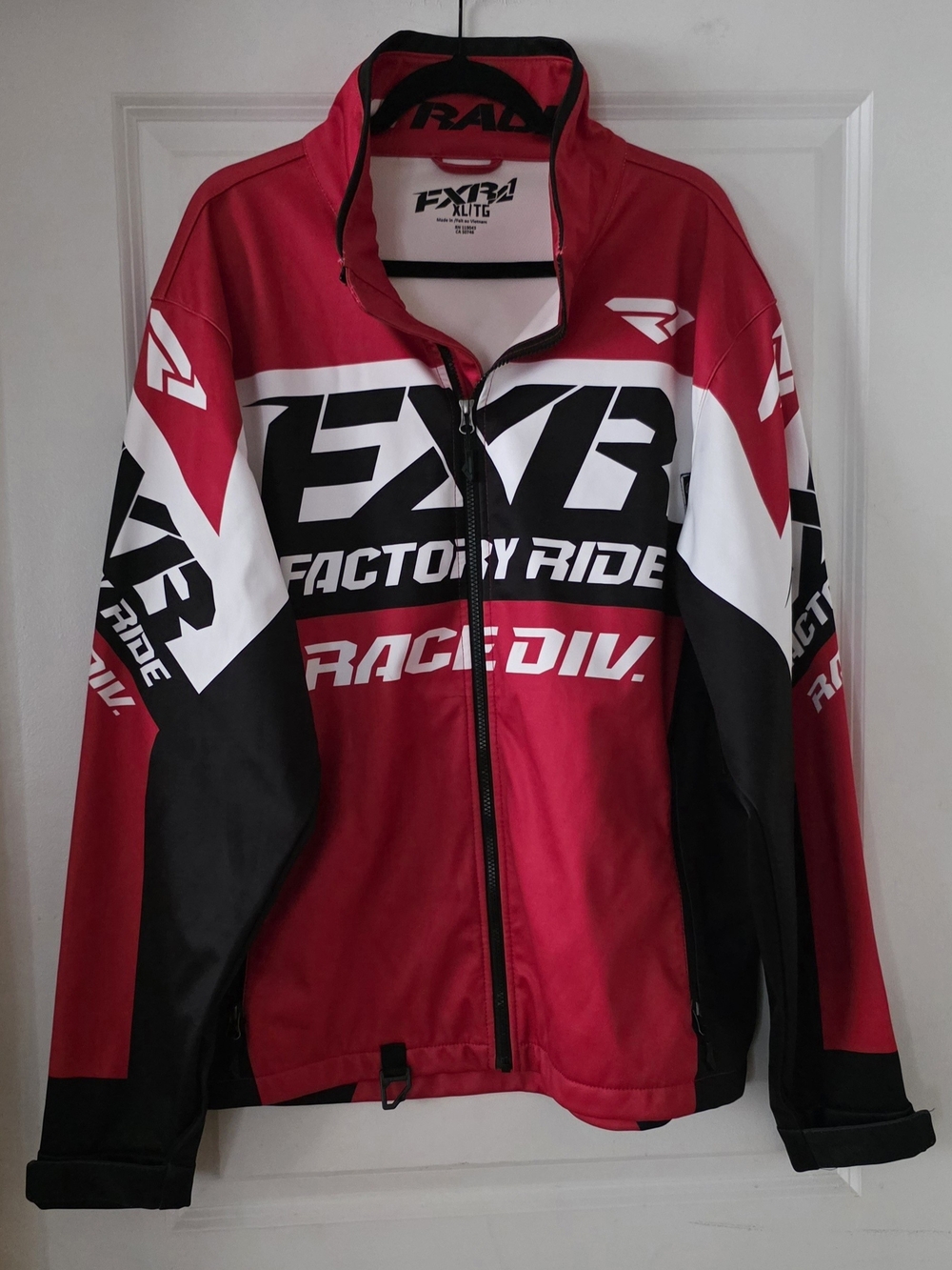 FXR Cold Cross RR Jacket In Red, White & Black.
